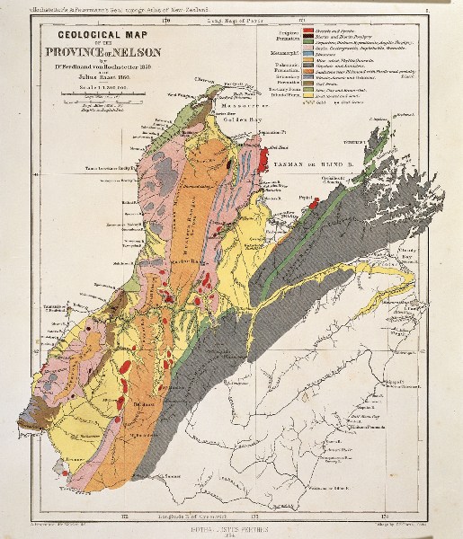 Geological map of the Province of Nelson