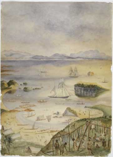 Artist unknown :[Aorere, Golden Bay ca 1843].