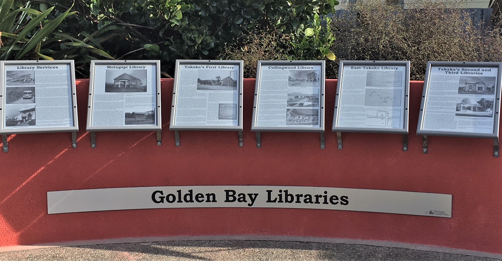 Heritage Golden Bay plaques