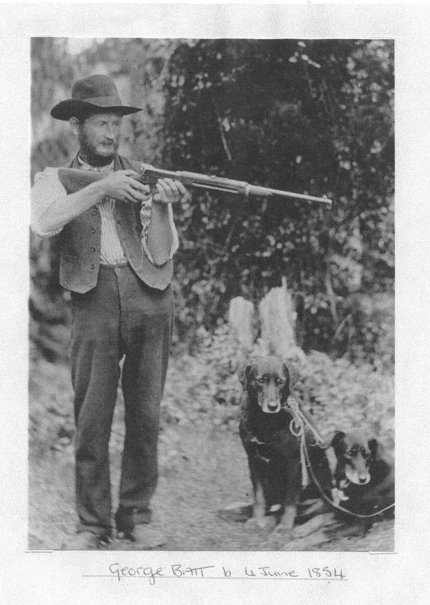 George Batt with two dogs