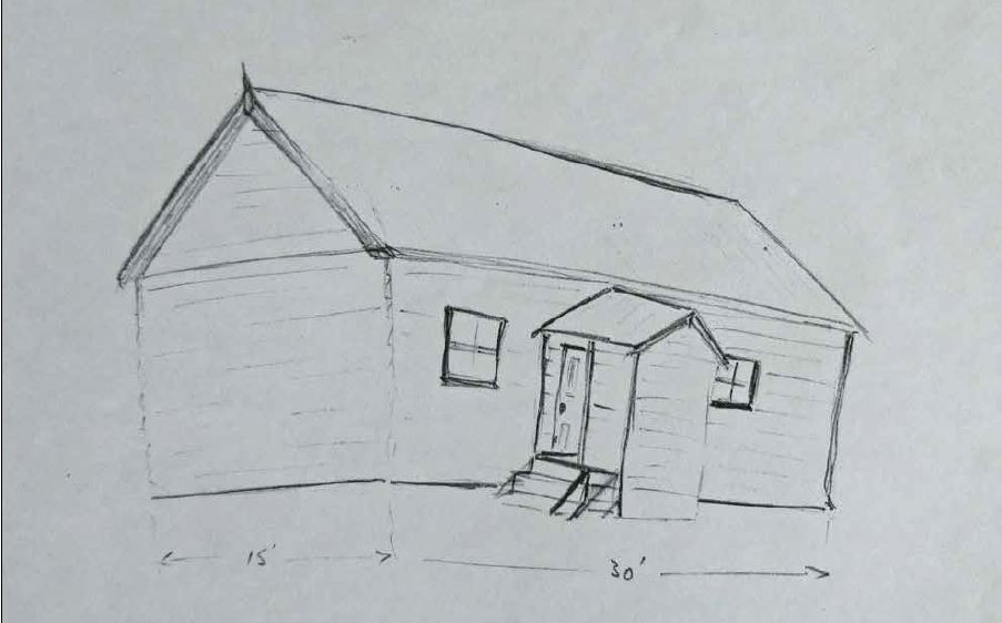 East Takaka Library sketch