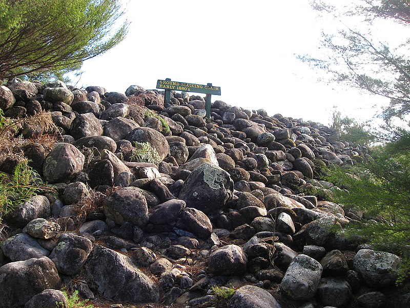 Historic Aorere Goldfields ground sluicing claim