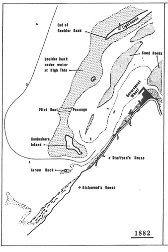 Port map of Nelson Harbour 1882