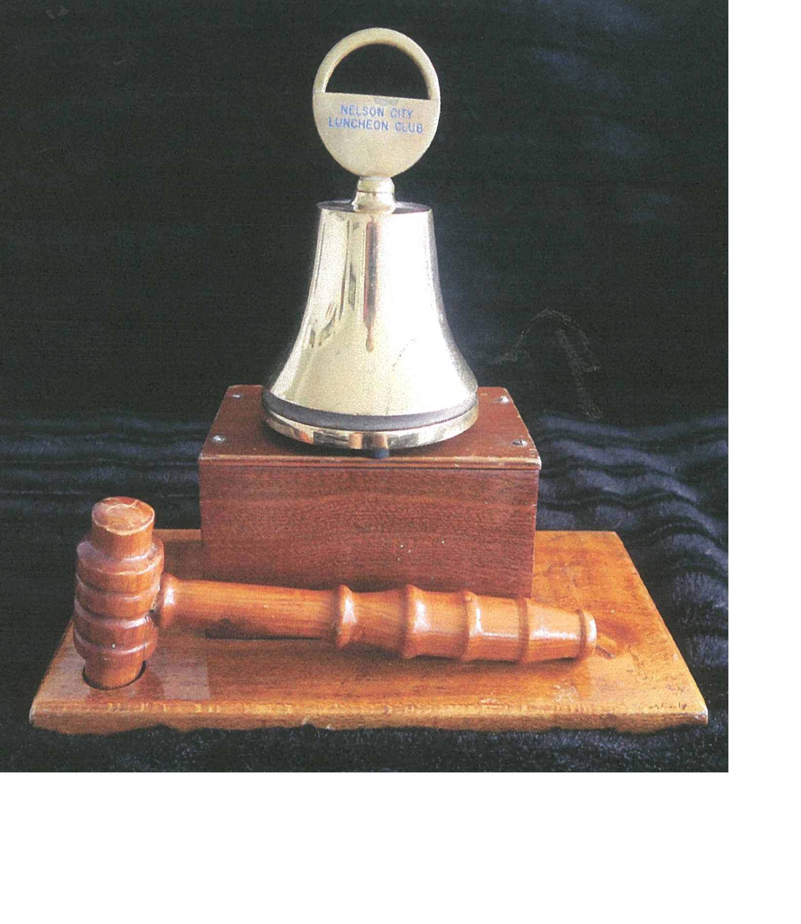 The gavel and bell of the Nelson City Luncheon Club