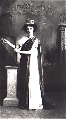 Eileen Duggan as The Spirit of Ireland in a school play