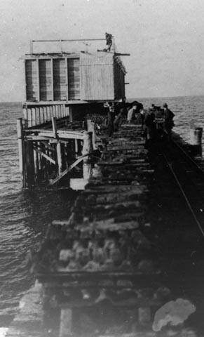 Onekaka ironworks wharf , The Nelson Provincial Museum, Copy Collection, C3275 