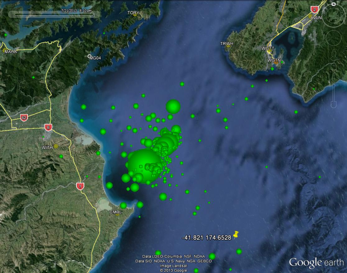 seddon earthquakes geonet