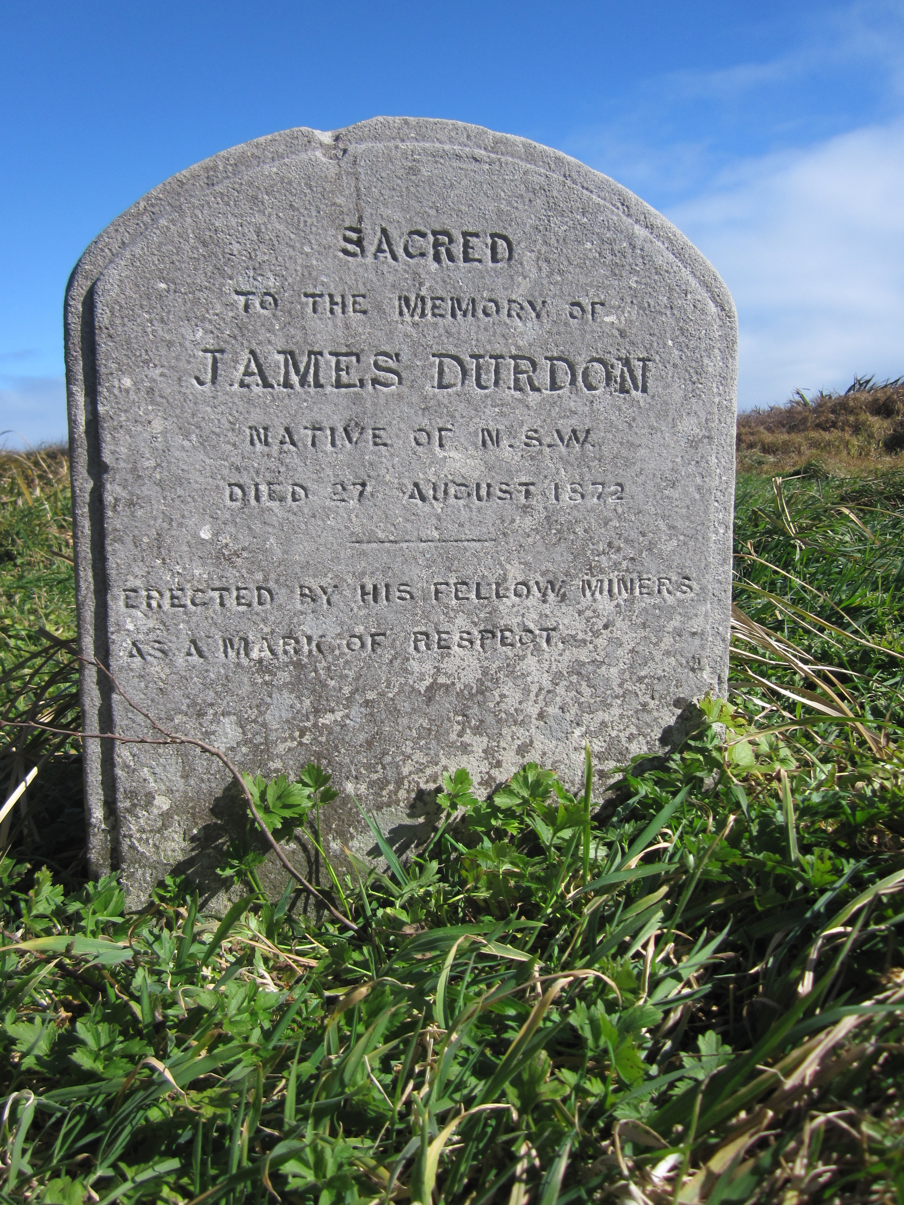 Durden gravestone