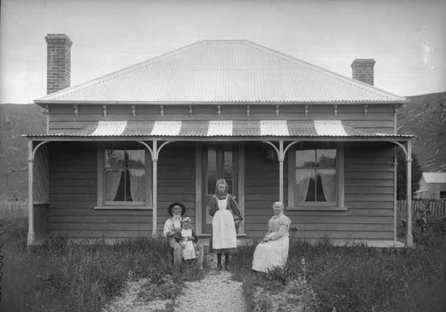 Appo and Ellen outside their Thorpe home