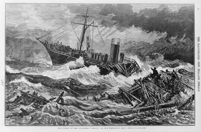 Lawrence Wreck of the Tararua 1881 from Illustrated N Z Herald