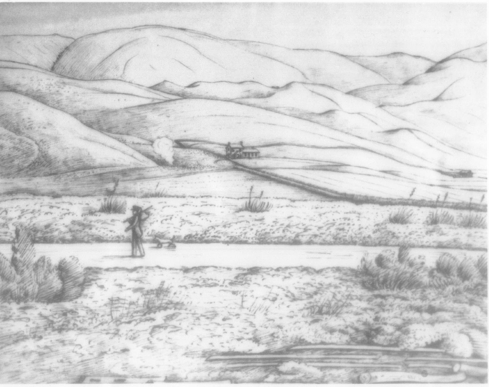 Saxton Oaklands sketch 1849