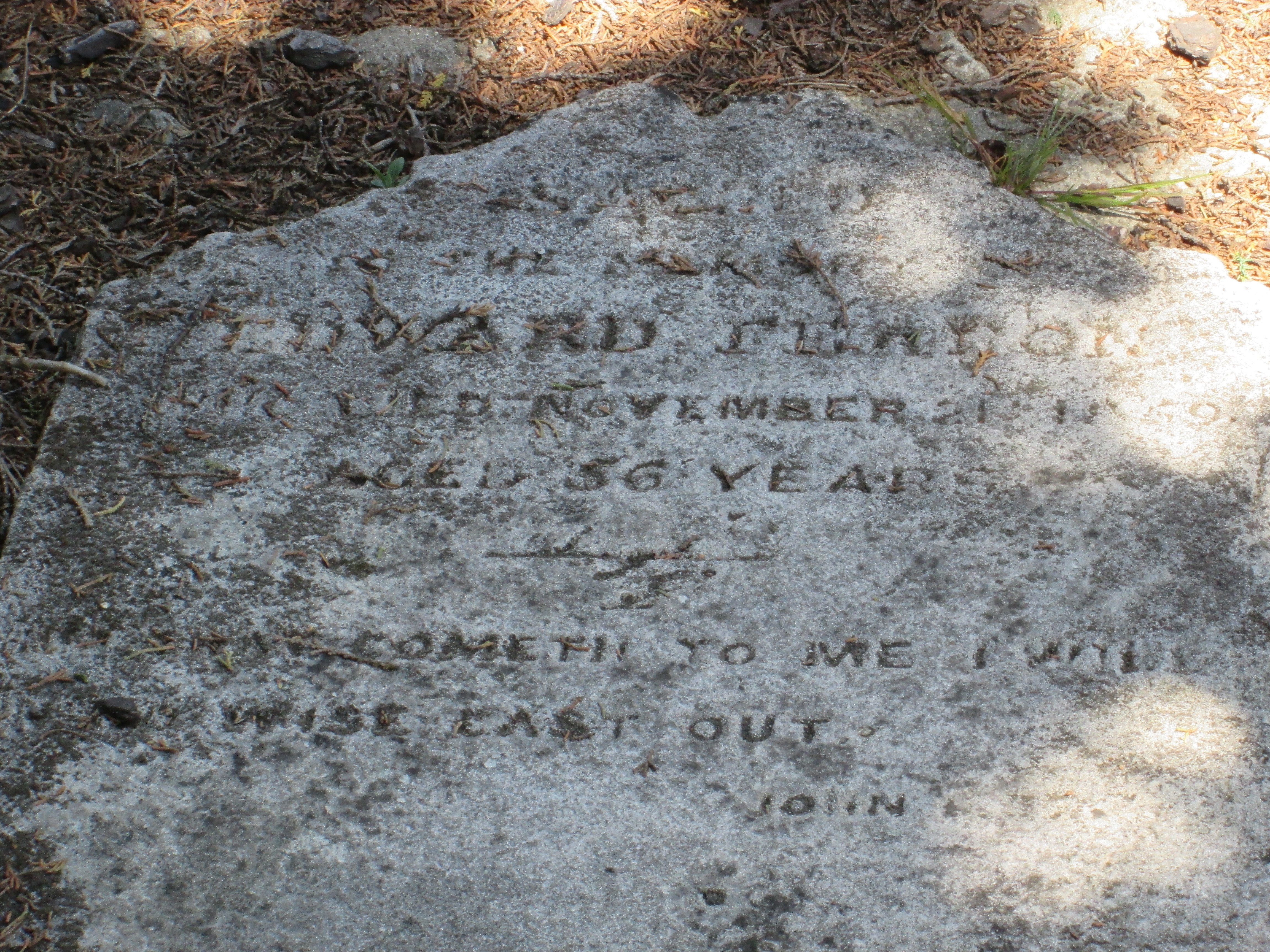 Captain Fearons gravestone at Pioneer Park