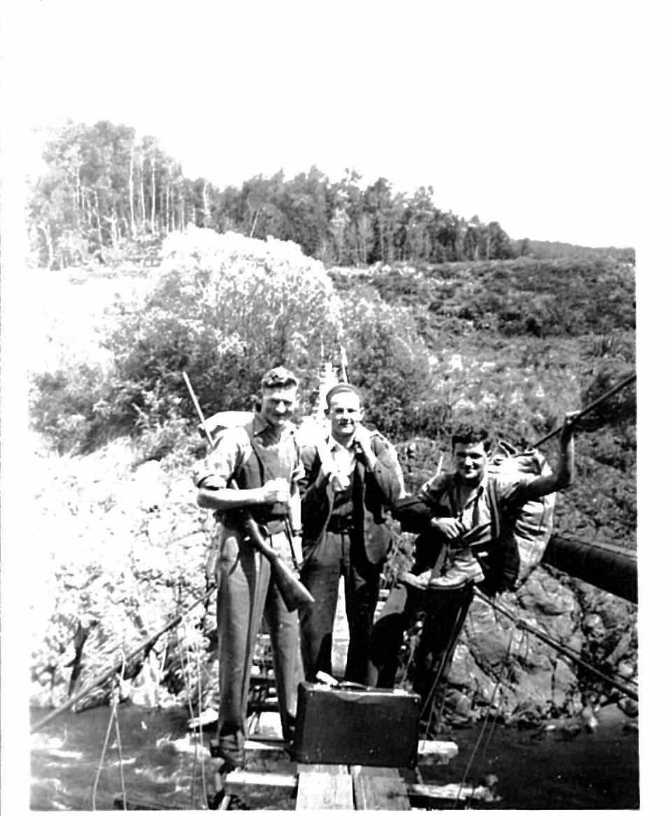 Buller bridge 1938 2 with Maurice Smith Max Curtis Ross Curtis