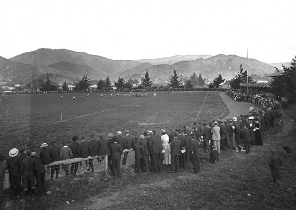 Rugby match at Trafalgar Park, c, 1910